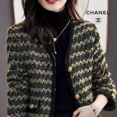 CHANEL 샤넬 그린라인트위드자켓