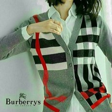 BURBERRY 버버리 레드필체크가디건