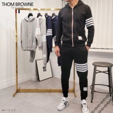 THOM BROWNE 톰브라운  후드집업 사선 완장 트레이닝 기모 세트