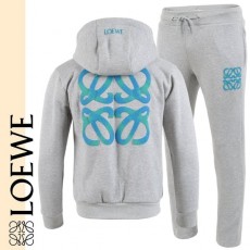LOEWE 로에베 파스텔 발포 로고 후드집업 셋트