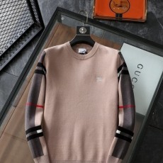 BURBERRY 버버리 라인 체크  자수울니트