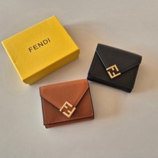 FENDI 펜디  FF로고 다이아몬드 트리폴드 반지갑