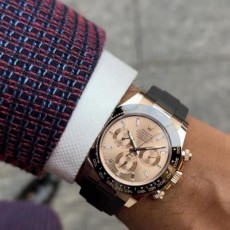 ROLEX 롤렉스 데이토나 초코 40mm 로즈골드 러버밴드