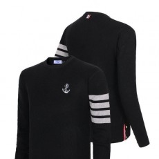 THOM BROWNE 톰브라운 앵커자수 사선 울 니트