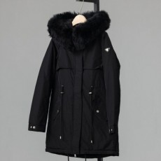 프** 수입고급 슬림 후드 하프 다운 패딩 (여성)