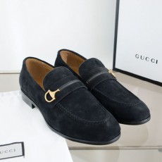 구* 수입고급 남성 라운드 버클 스웨이드 로퍼 (남성)