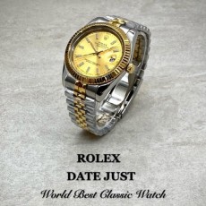 로** 최신상 데이저스트 골드다이얼 남성용 콤비 오토무브