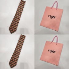 펜* 2023 FF 패턴 실크 넥타이