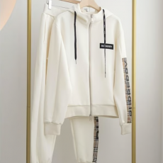 BURBERRY 버버리 브라운체크 후드집업&조거팬츠 셋