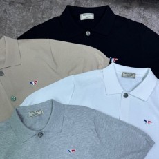 MAISON KITSUNE 메종키츠네 삼색여우 카라가디건