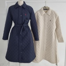 POLO 폴로 누빔 벨트 롱사파리