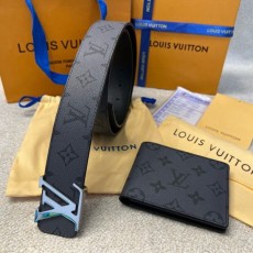 루* LV 이니셜 리버서블 40MM 남성벨트+반지갑set