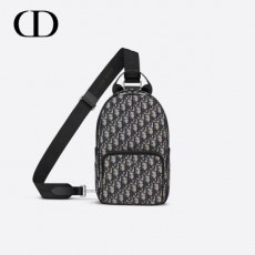 디* 남자 백팩 라이더 미니 슬링 디올 오블리크 자카드 베이지 블랙 1ESBO0