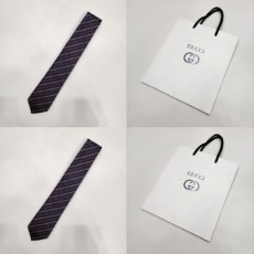 구* 23ss 인터로킹 G 사선 실크 넥타이