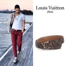 루* 다미에 실버장식 벨트