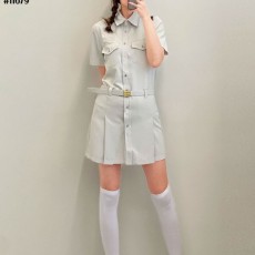 미*** 수입 여성 벨티드 미니원피스