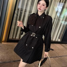 펜* 여성 FF 미드 트렌치 코트